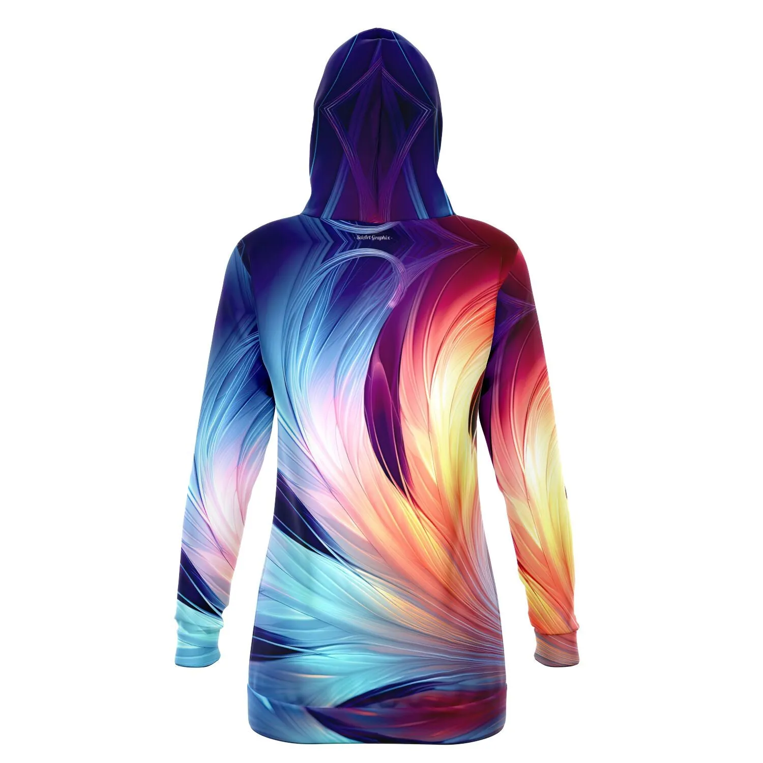 Longline Hoodie Flames