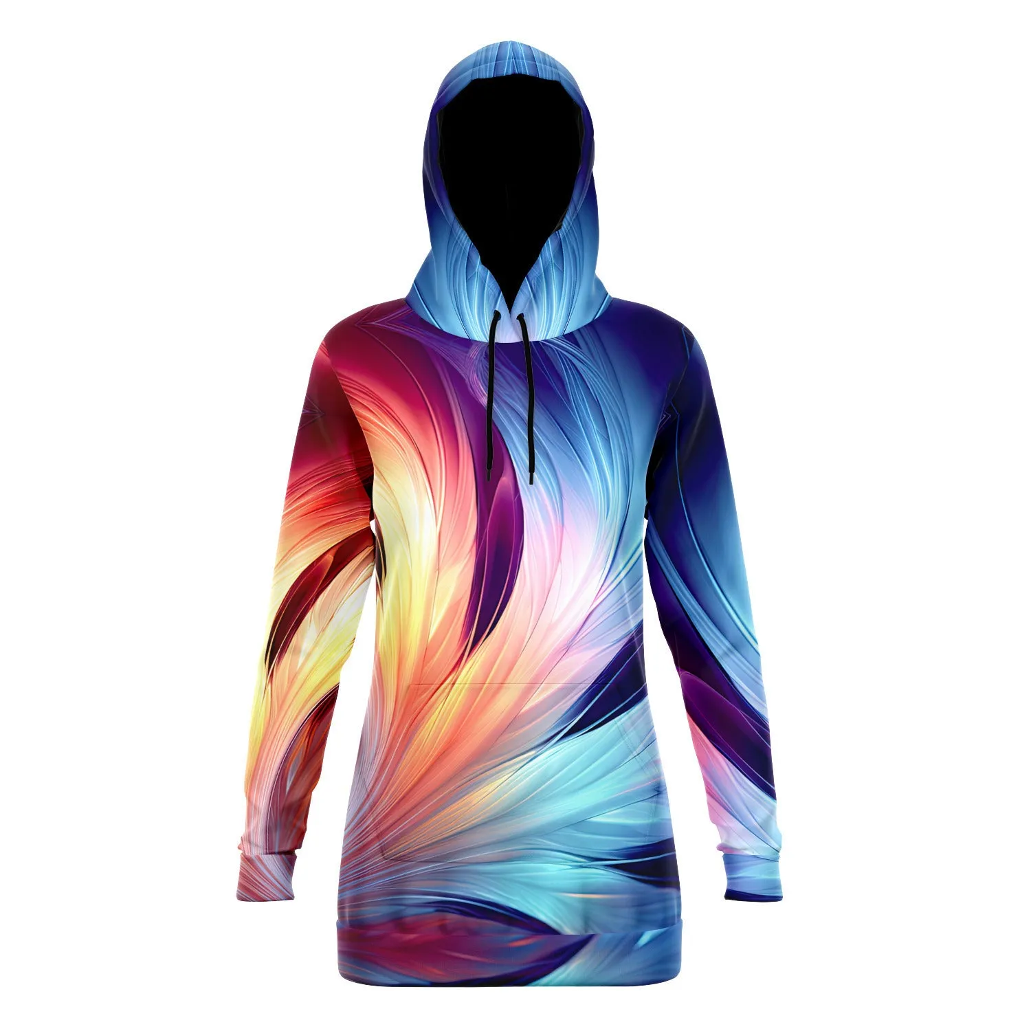Longline Hoodie Flames
