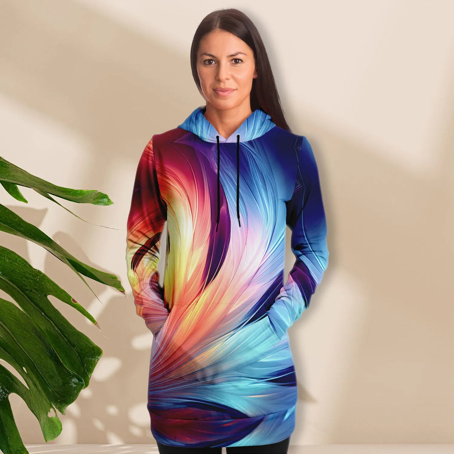 Longline Hoodie Flames