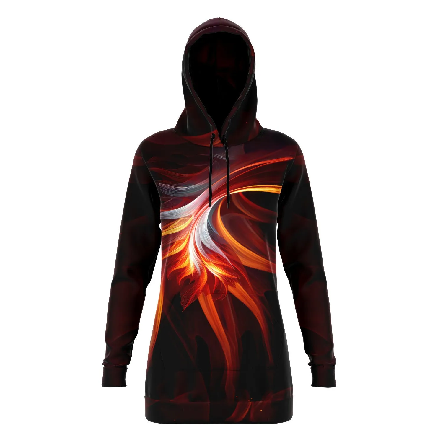 Longline Hoodie Red Signals