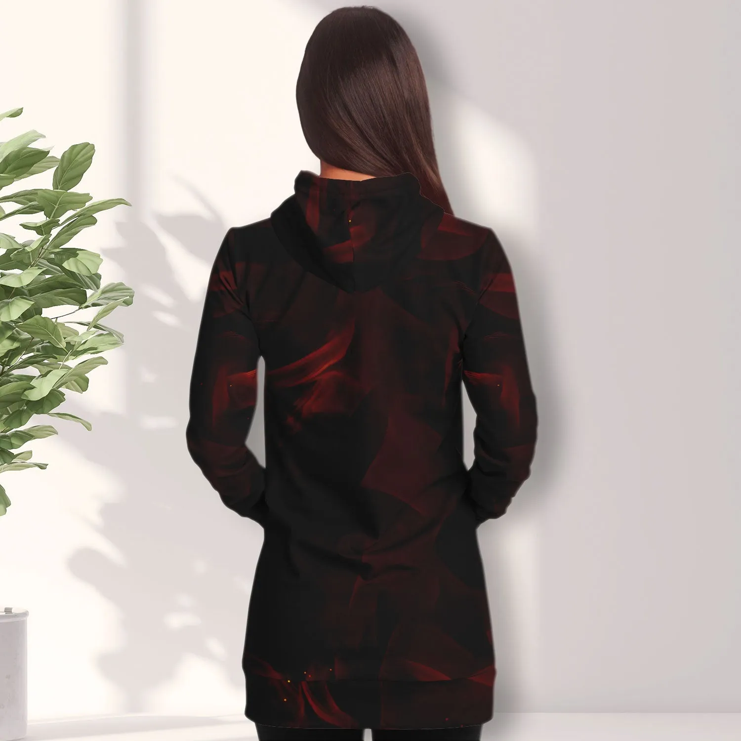 Longline Hoodie Red Signals