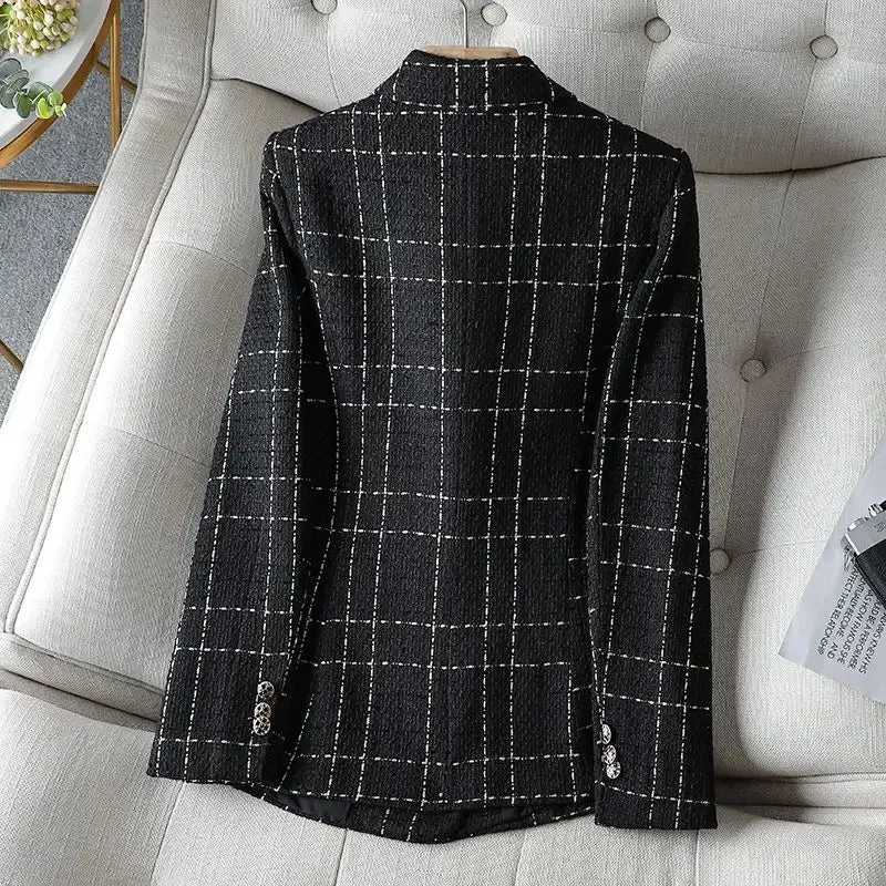 Luexco Womens Tweed Jacket Office Blazer