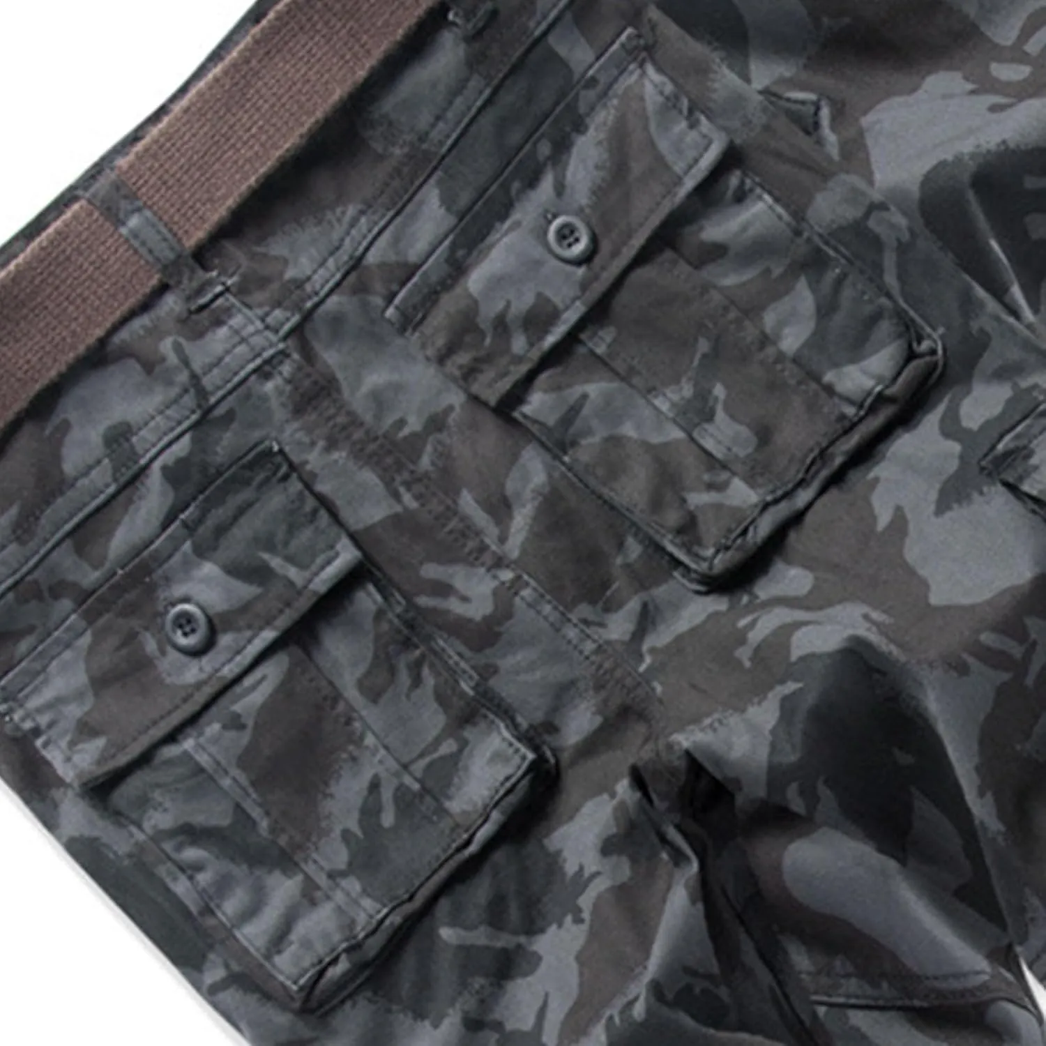 Men's Cargo Sweatpants Fleece Joggers with Large Pockets Loose Soft Pants Rainproof Open Bottom Athletic Pants Men