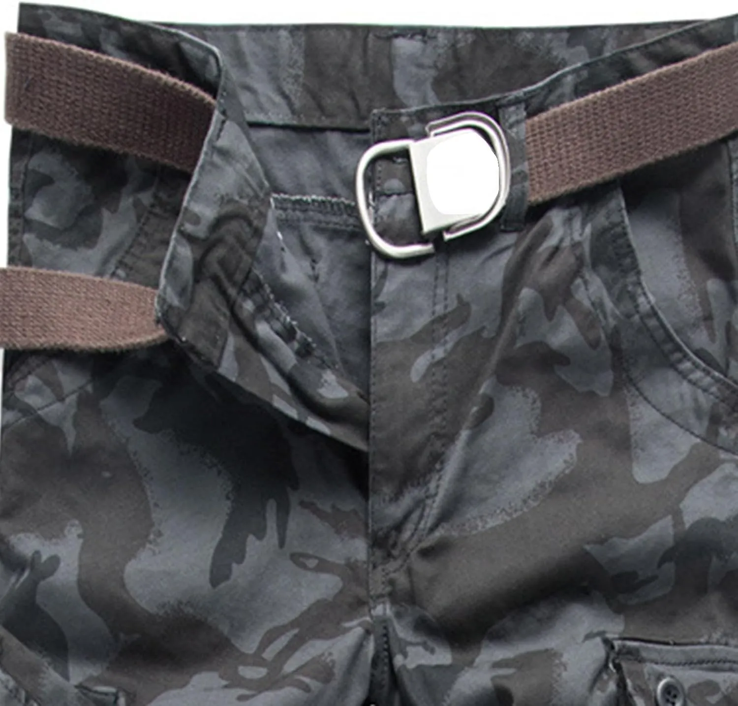 Men's Cargo Sweatpants Fleece Joggers with Large Pockets Loose Soft Pants Rainproof Open Bottom Athletic Pants Men