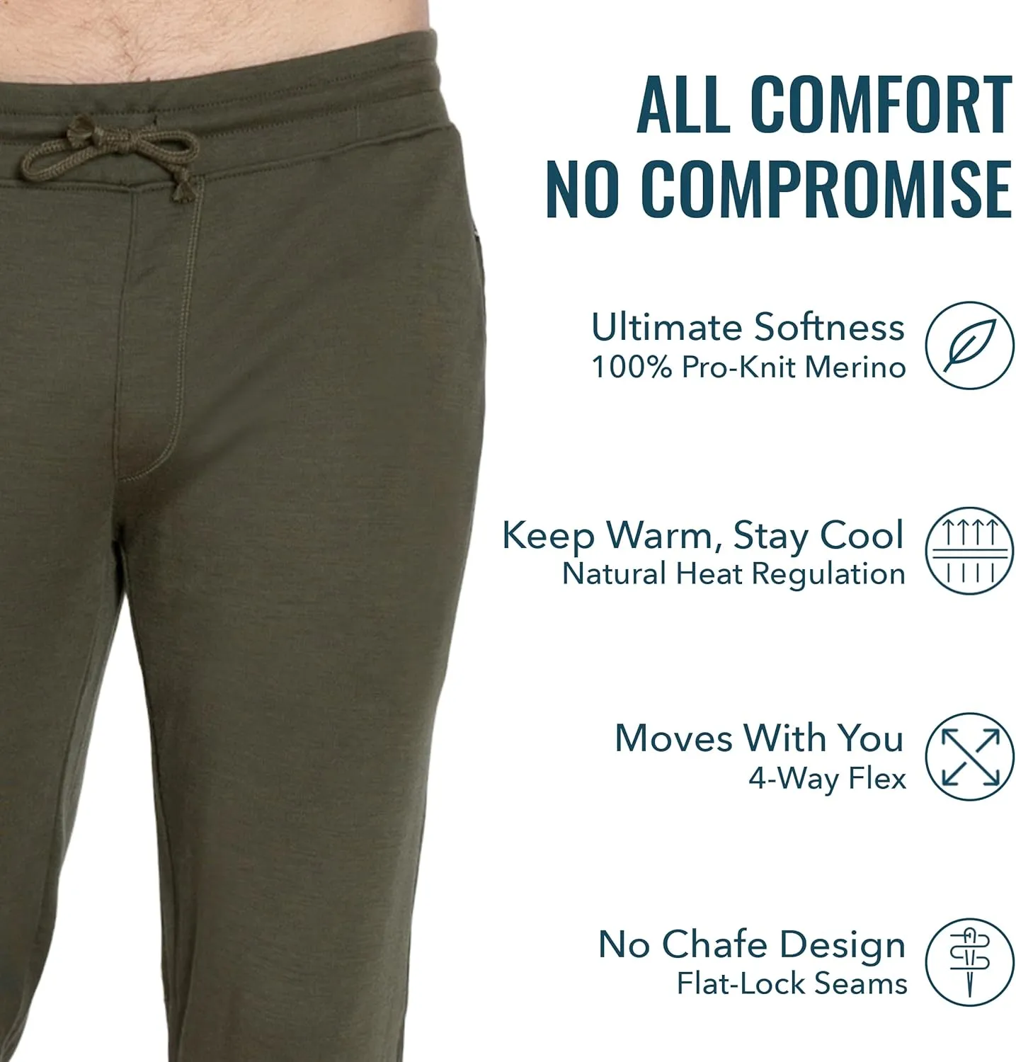 Men's Merino Joggers by Woolly | RWS Certified | Warm, Soft, Seattle Designed