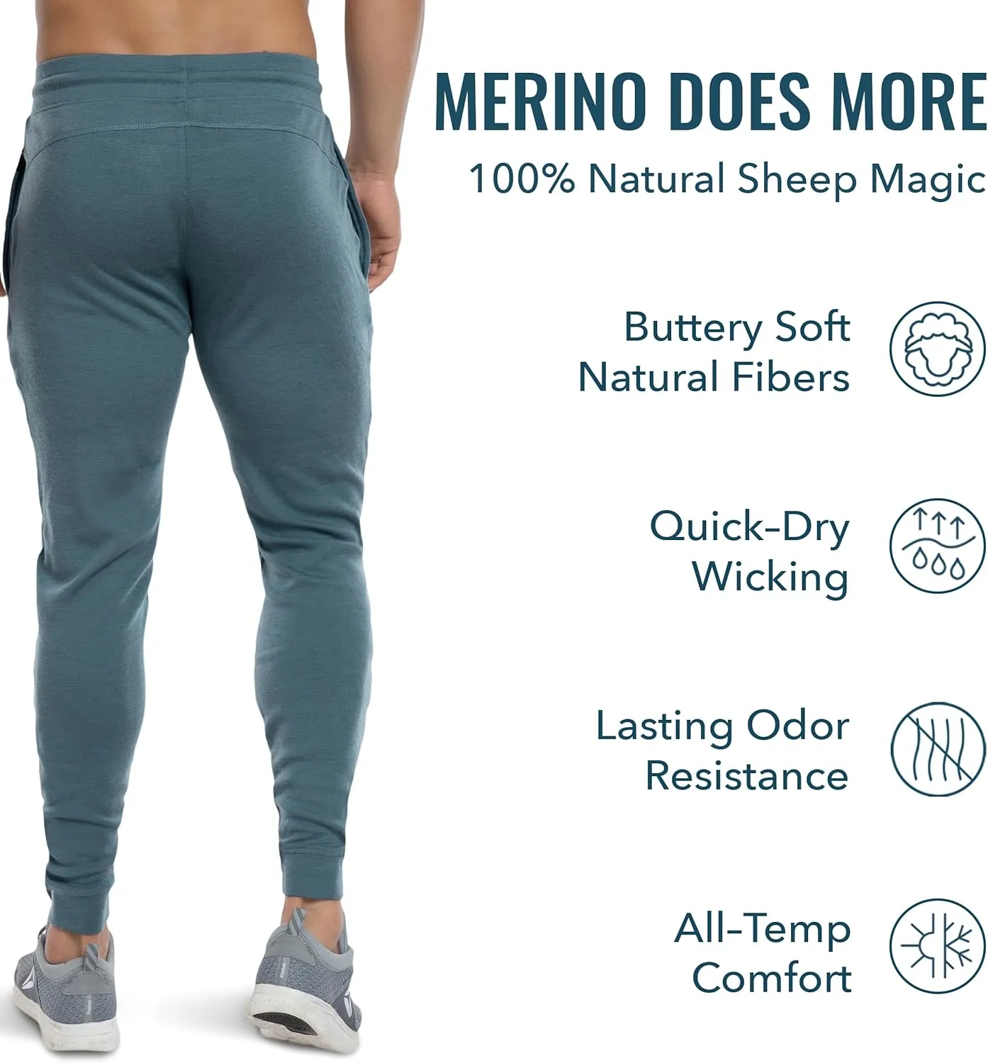 Men's Merino Joggers by Woolly | RWS Certified | Warm, Soft, Seattle Designed