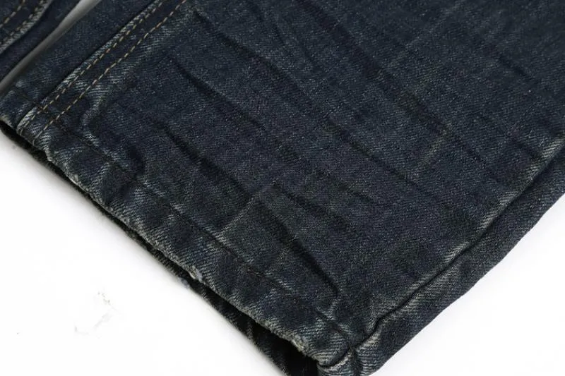 Men's Washed Ripped Elastic Jeans