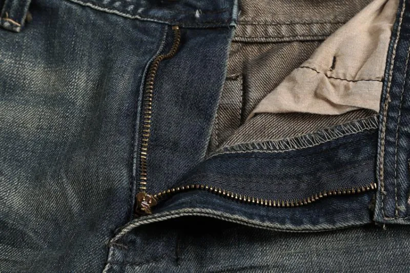 Men's Washed Ripped Elastic Jeans