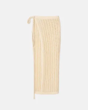 Namir - Crochet Sarong Skirt - Creme
