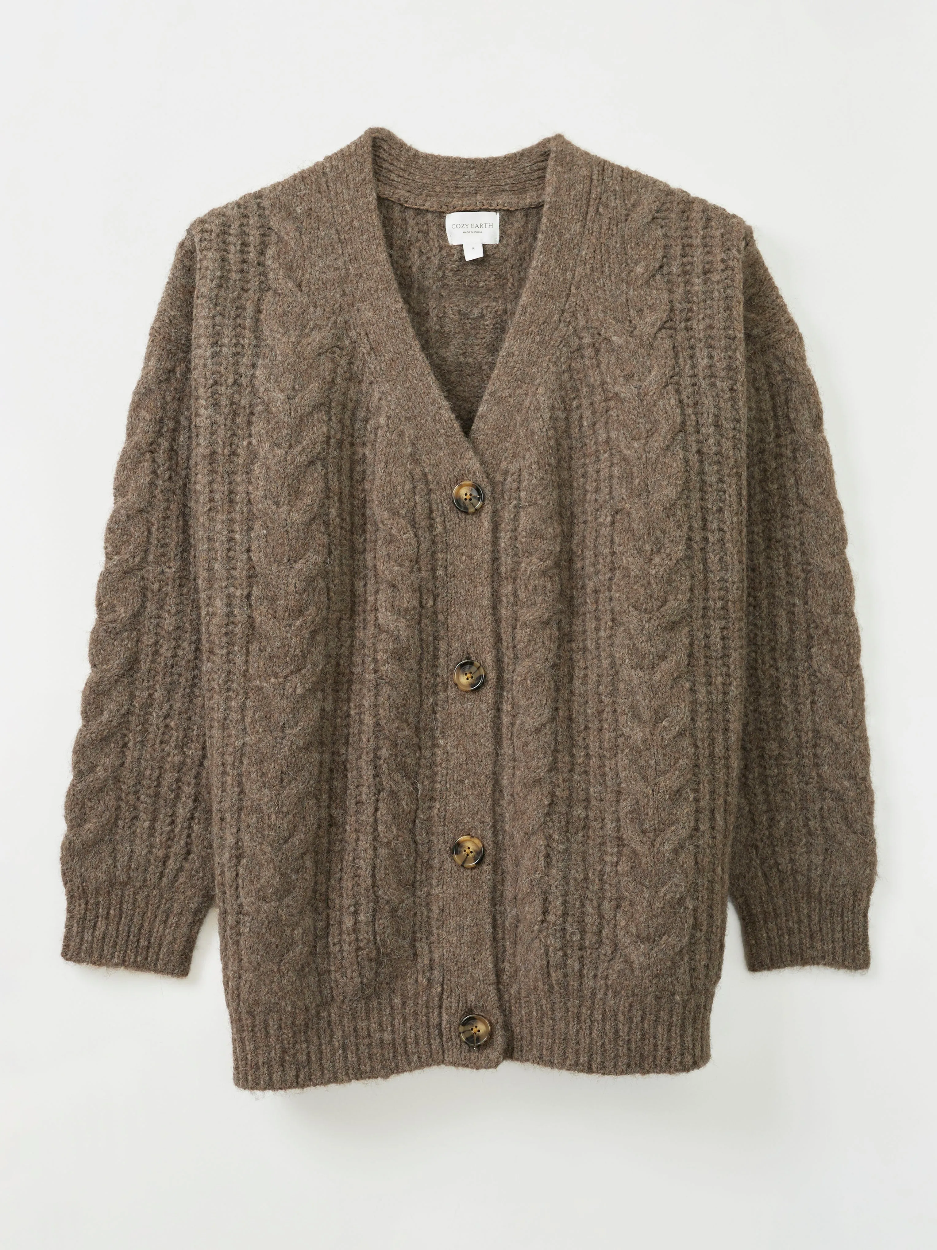 Oversized Cable Knit Cardigan