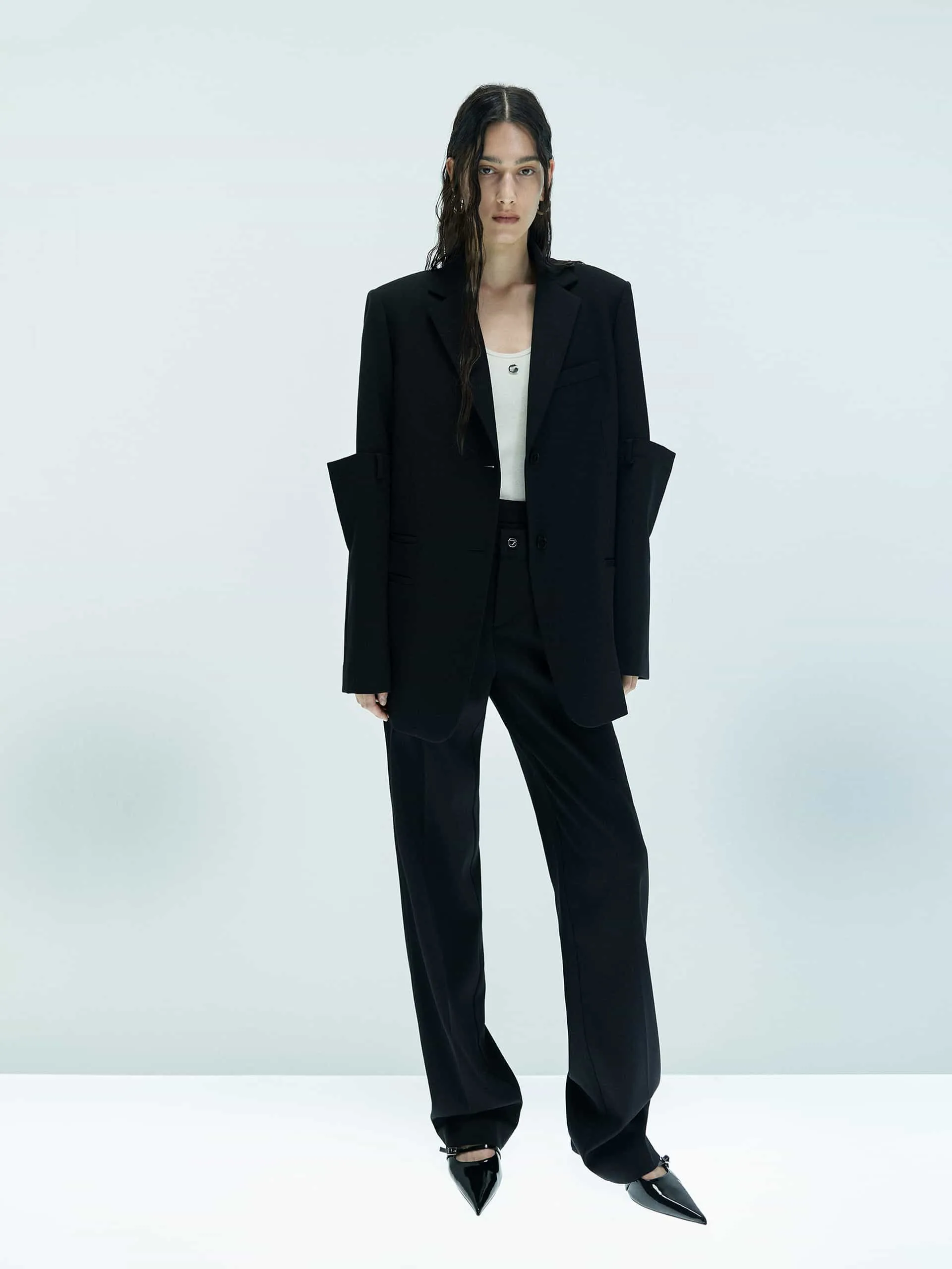 Paneled Detail Tailored Blazer