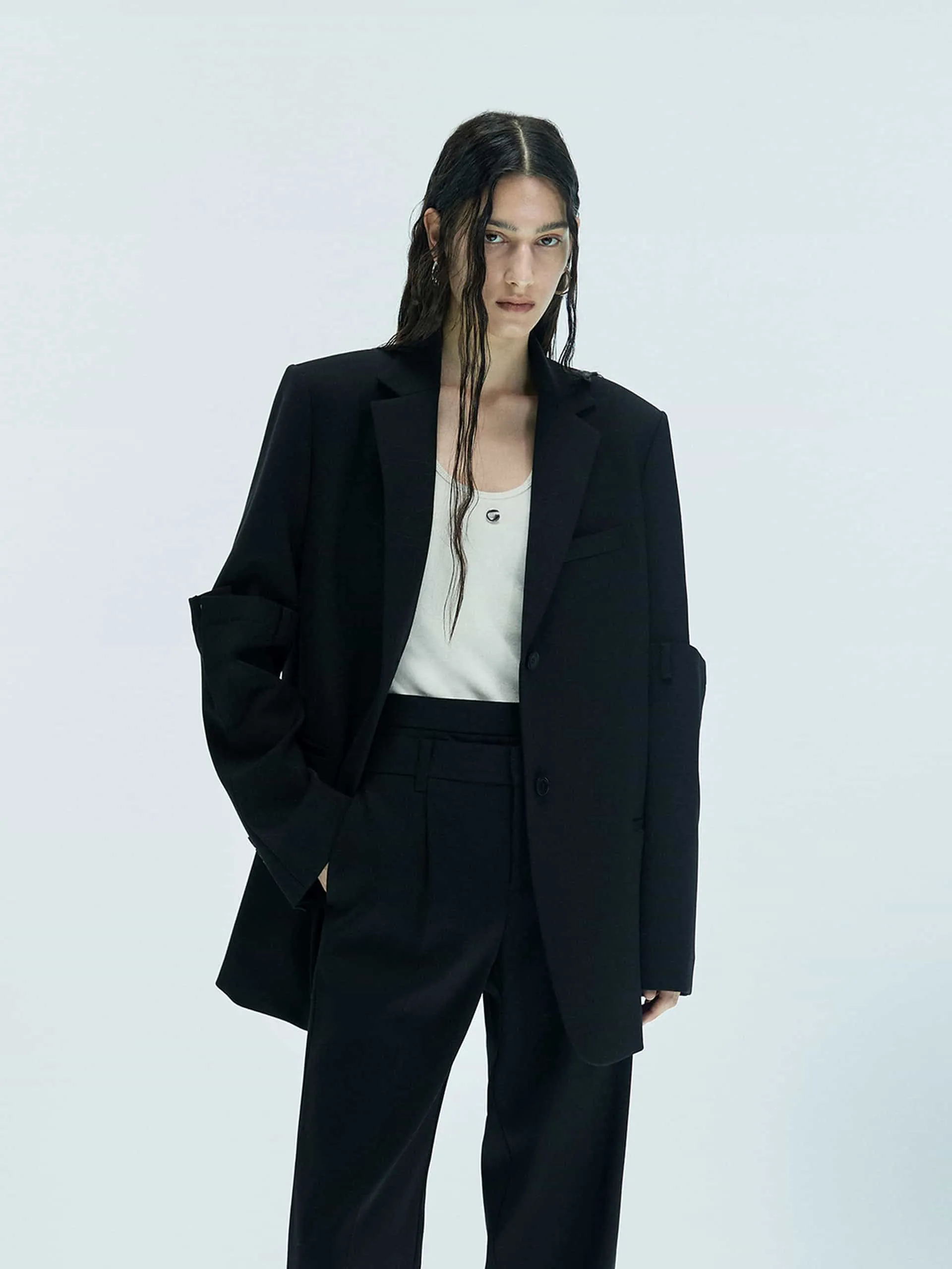 Paneled Detail Tailored Blazer