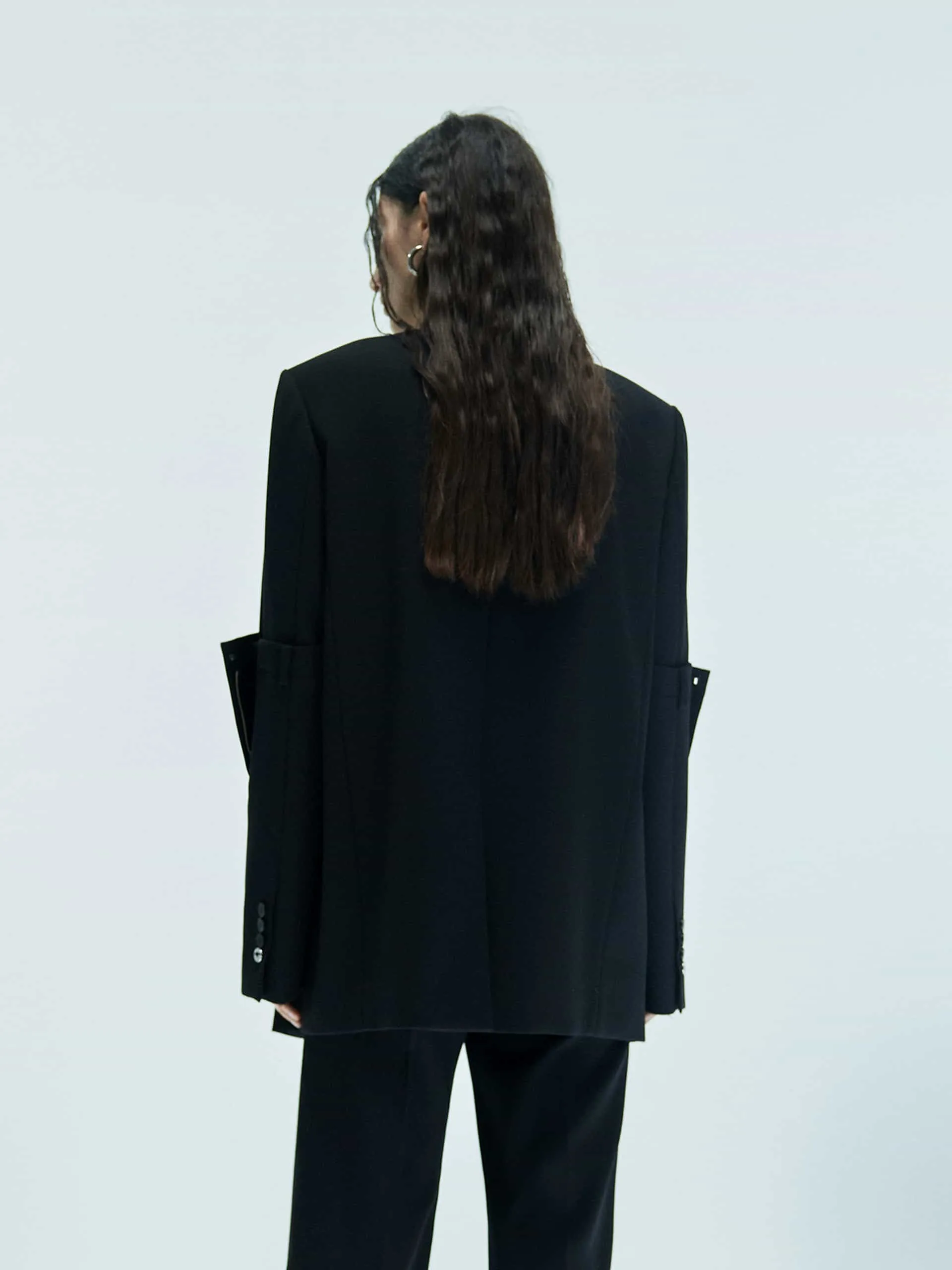 Paneled Detail Tailored Blazer