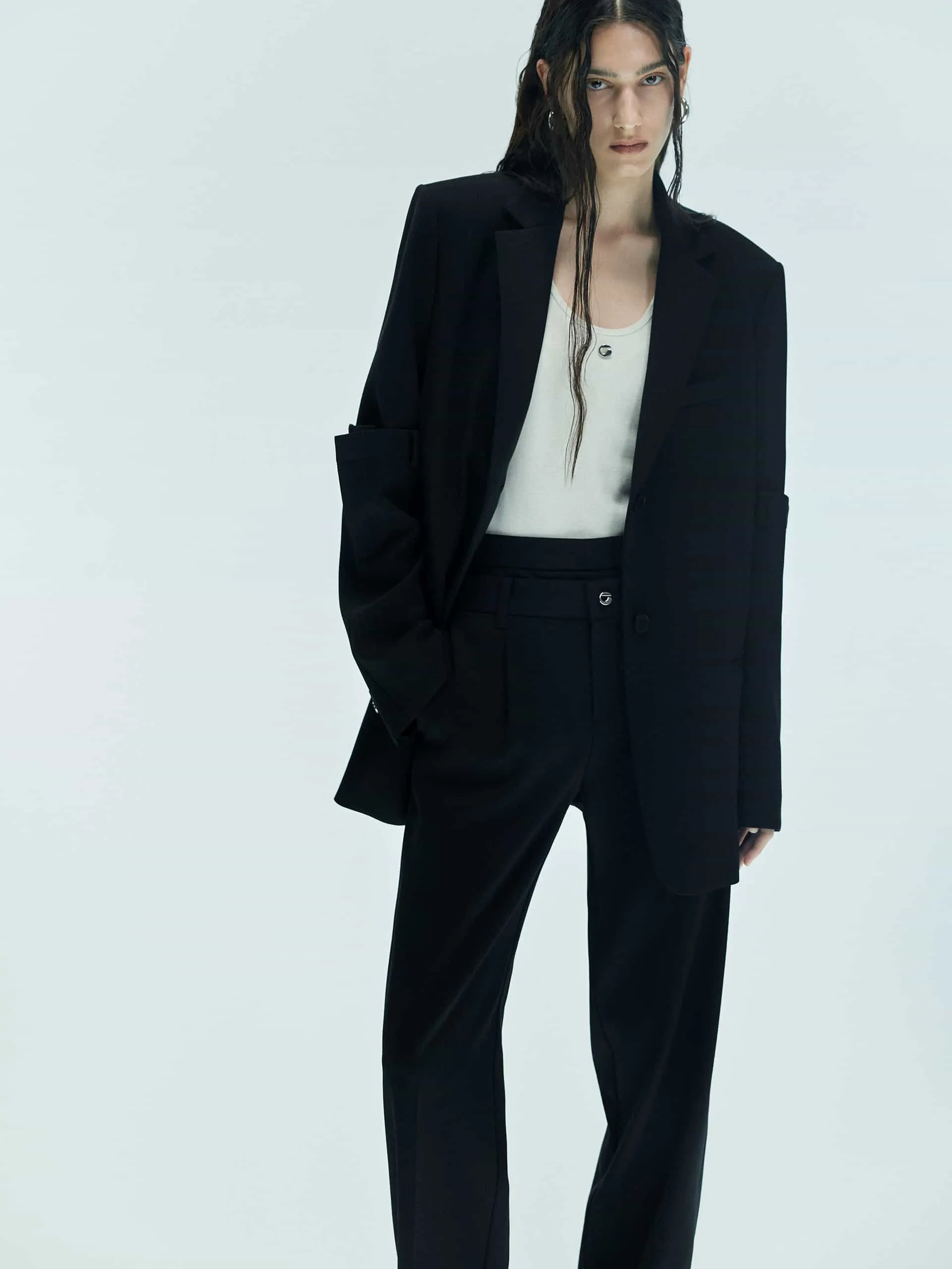 Paneled Detail Tailored Blazer