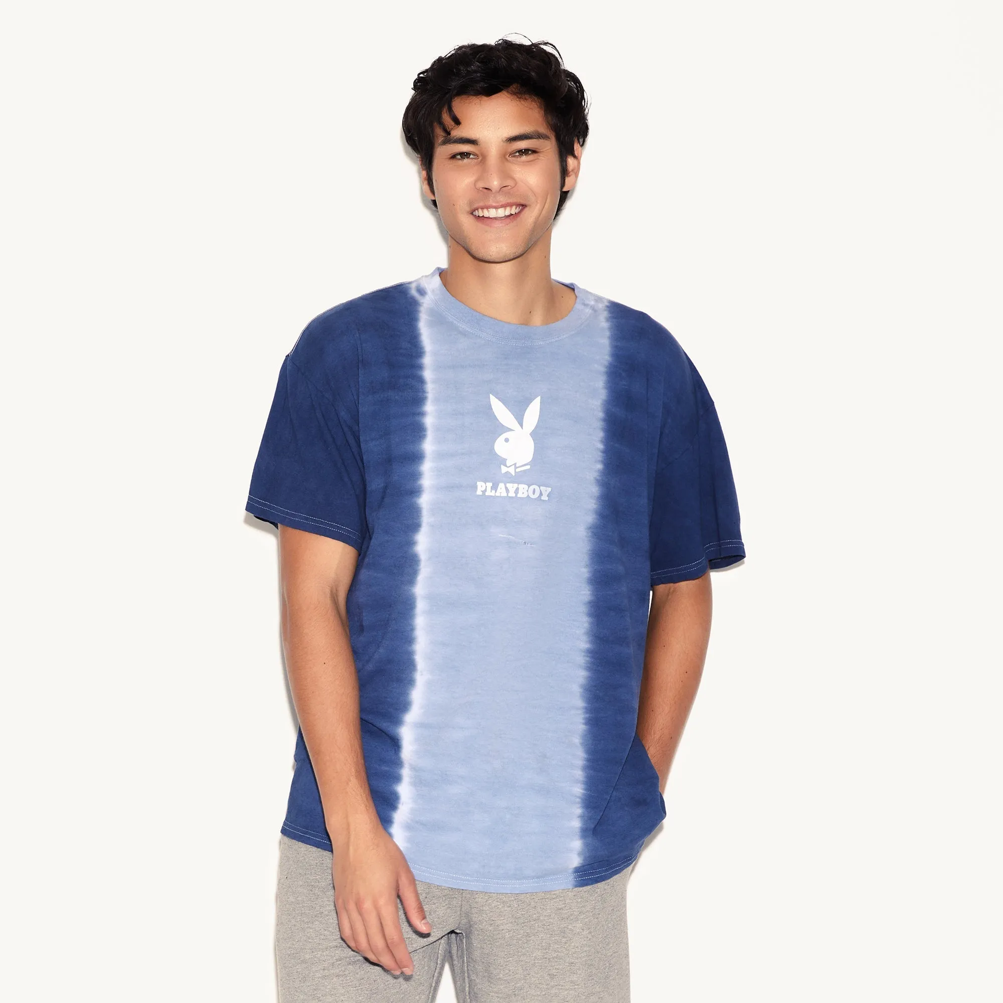 Playboy Logo Vertical Tie-Dye T-Shirt
