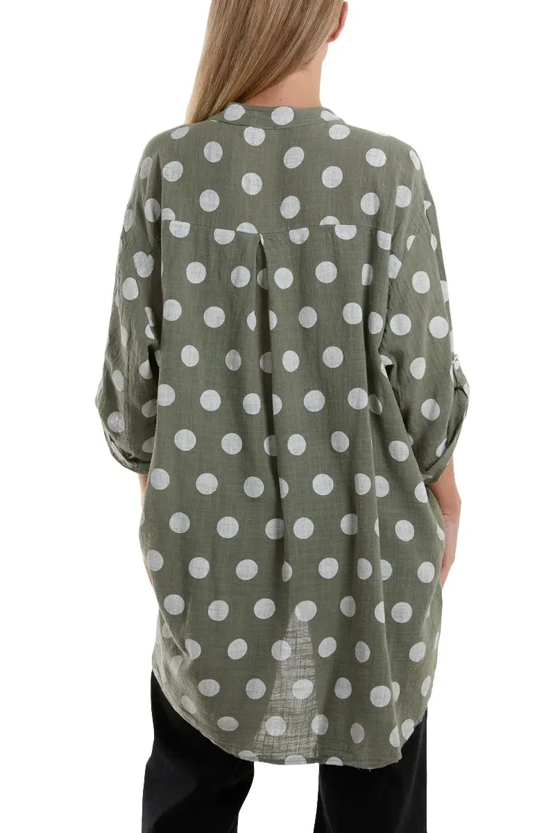 Polka Dot Cotton Shirt