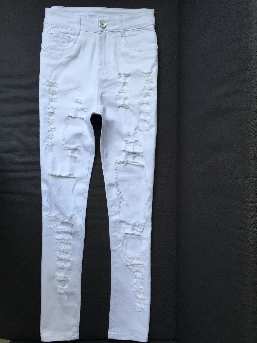Ripped Women's Skinny High Waisted Pencil Jeans