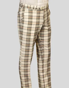 Slim Fit Flat Front Dress Pants, Super 150\'S Italian Fabric| PL-304| Off White