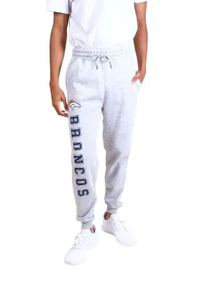 Ultra Game NFL Official Adults Super Soft Game Day Jogger Sweatpants - Unisex, Denver Broncos, Heather Gray|Denver Broncos