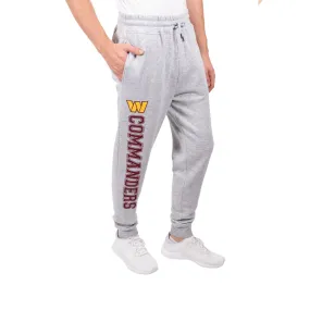Ultra Game NFL Official Adults Super Soft Game Day Jogger Sweatpants - Unisex, Washington Commanders, Heather Gray|Washington Commanders