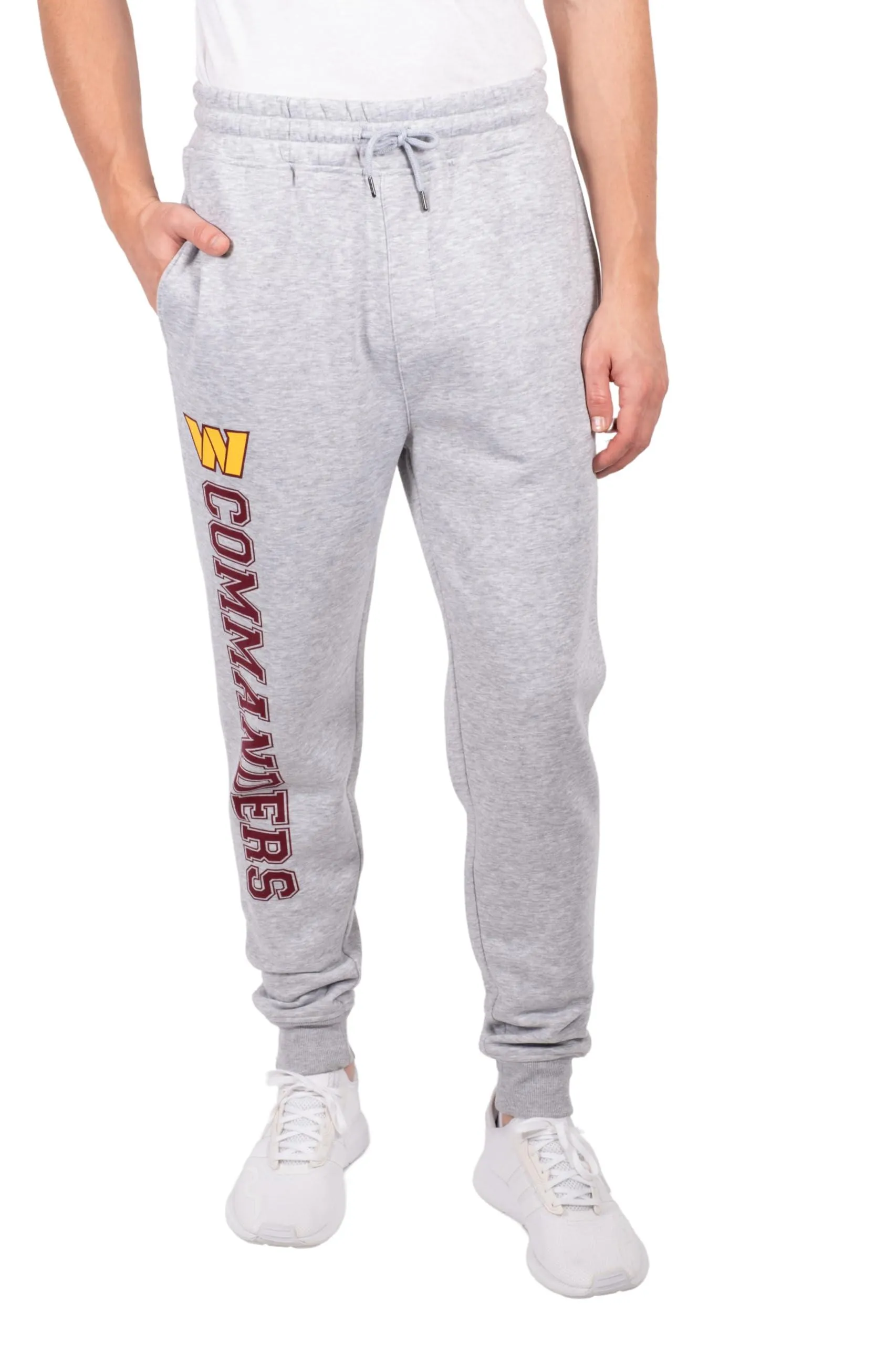 Ultra Game NFL Official Adults Super Soft Game Day Jogger Sweatpants - Unisex, Washington Commanders, Heather Gray|Washington Commanders