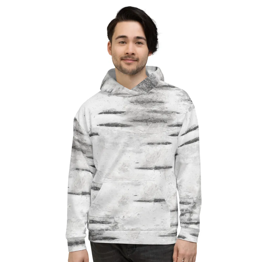 Unisex Abstract White Hoodie