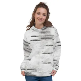 Unisex Abstract White Hoodie