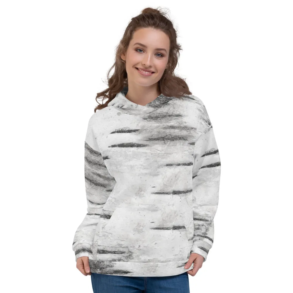 Unisex Abstract White Hoodie