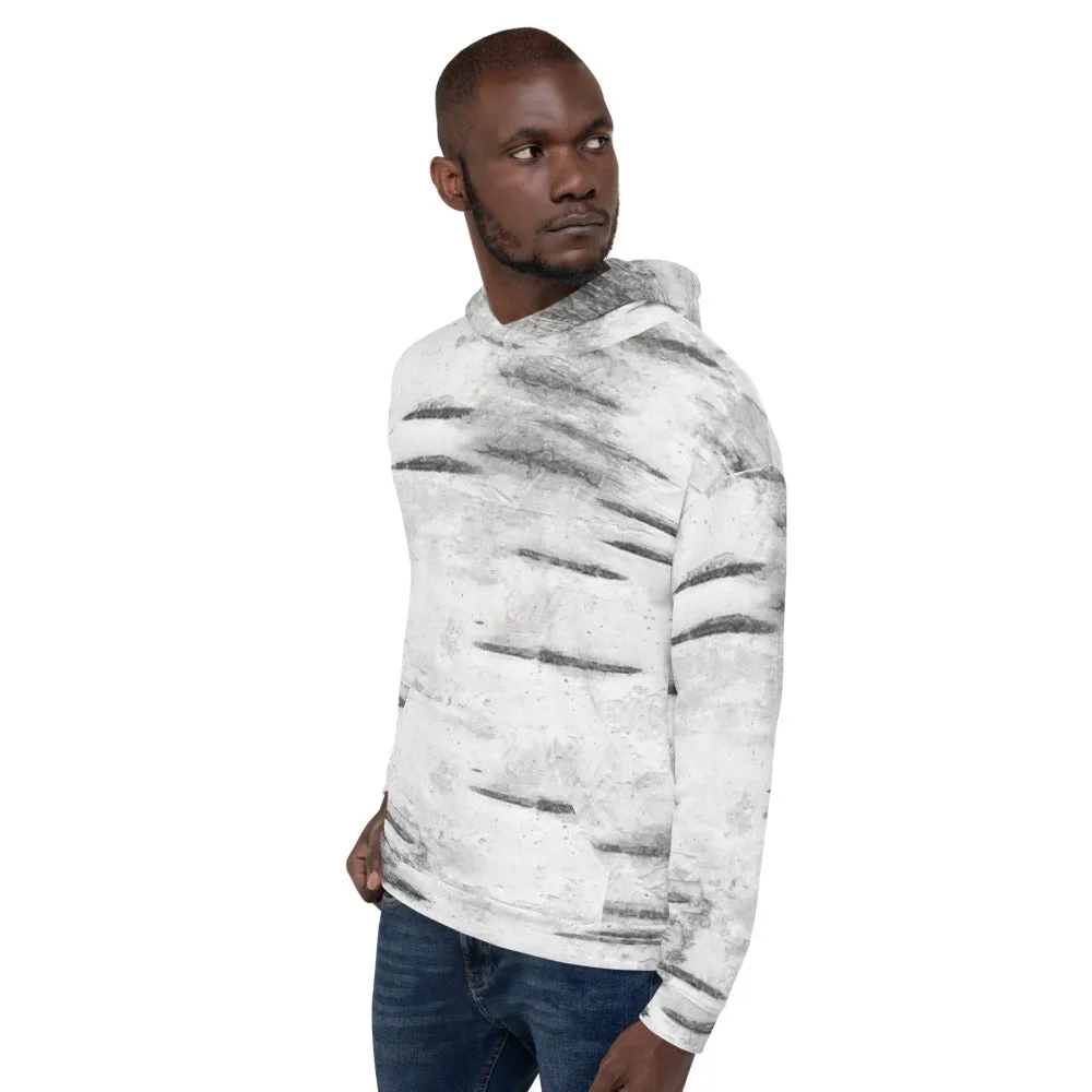 Unisex Abstract White Hoodie