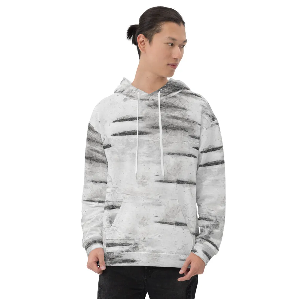 Unisex Abstract White Hoodie
