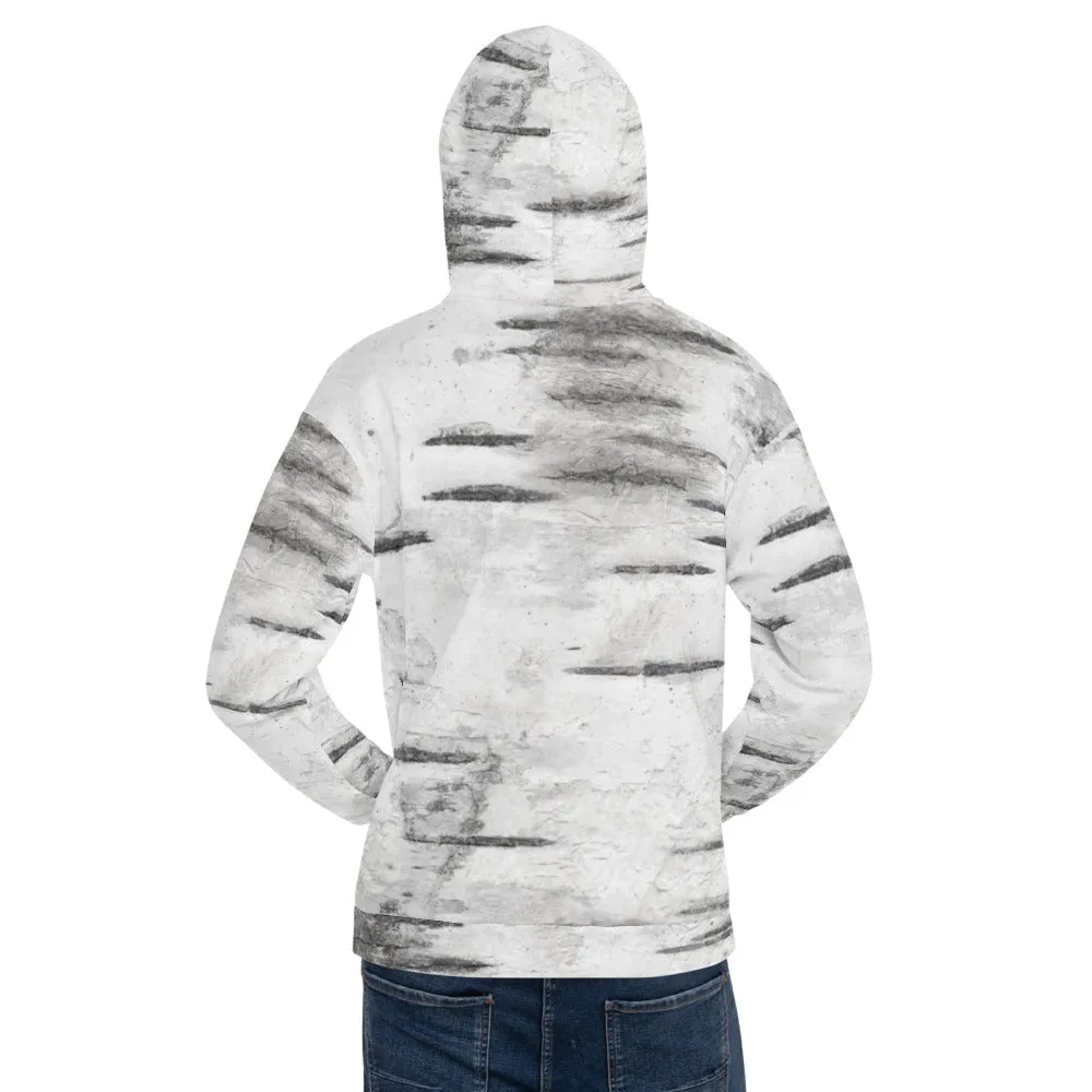 Unisex Abstract White Hoodie