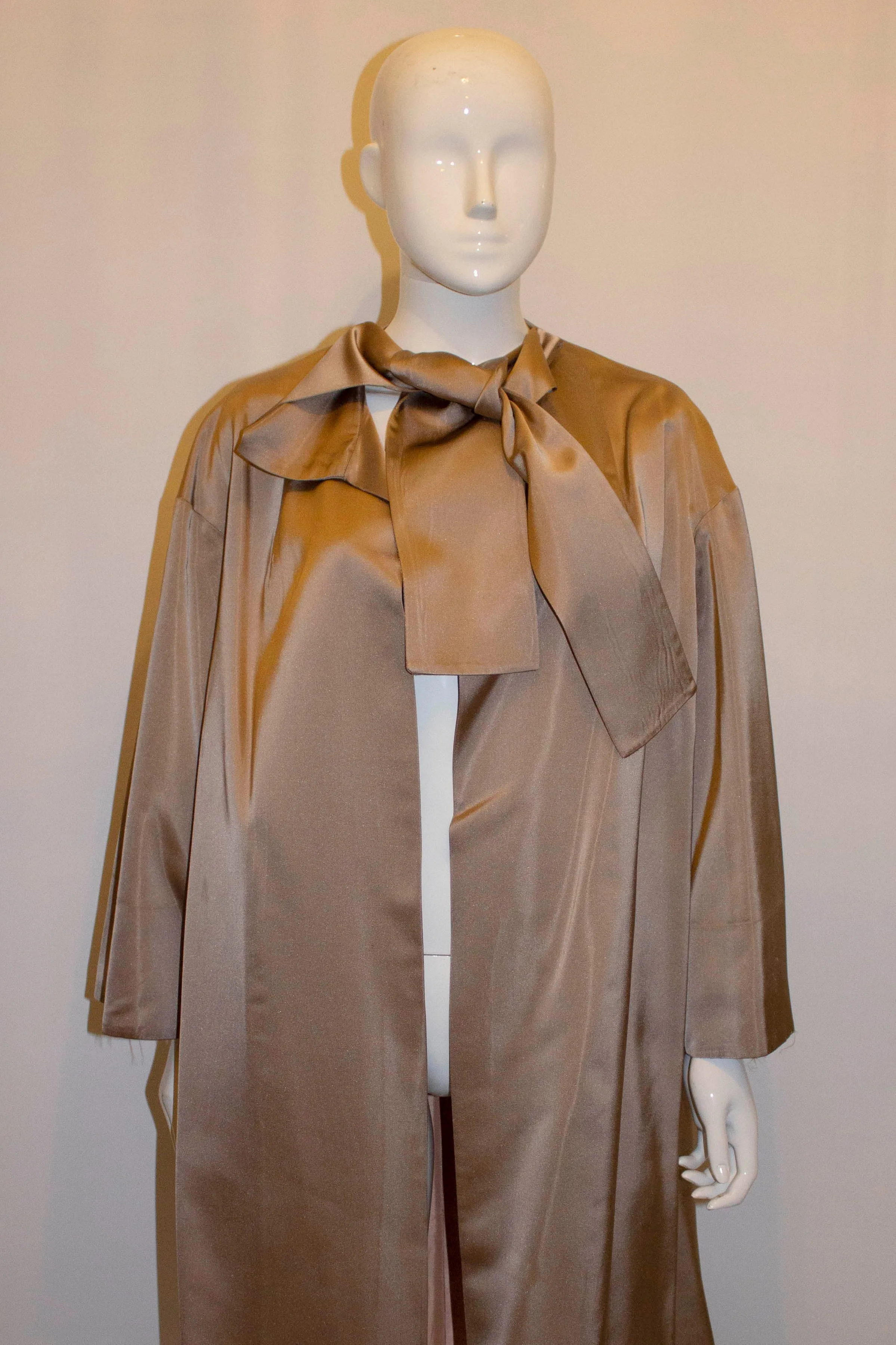 Vintage Doree Leventhal Satin Duster Coat