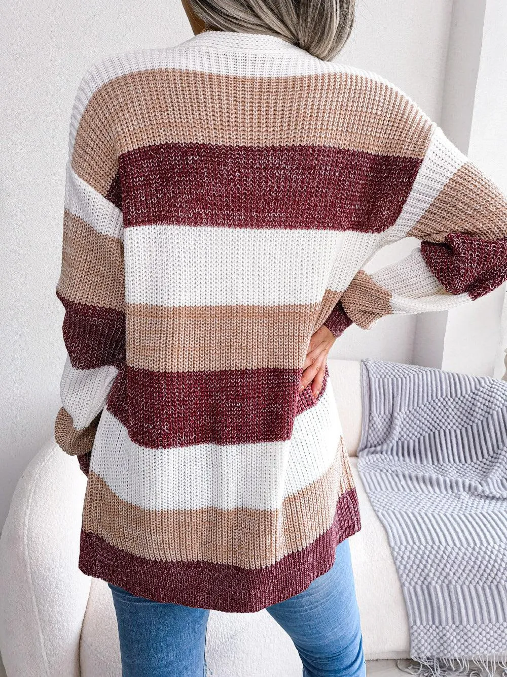 Warm Whisper Cozy Striped Cardigan