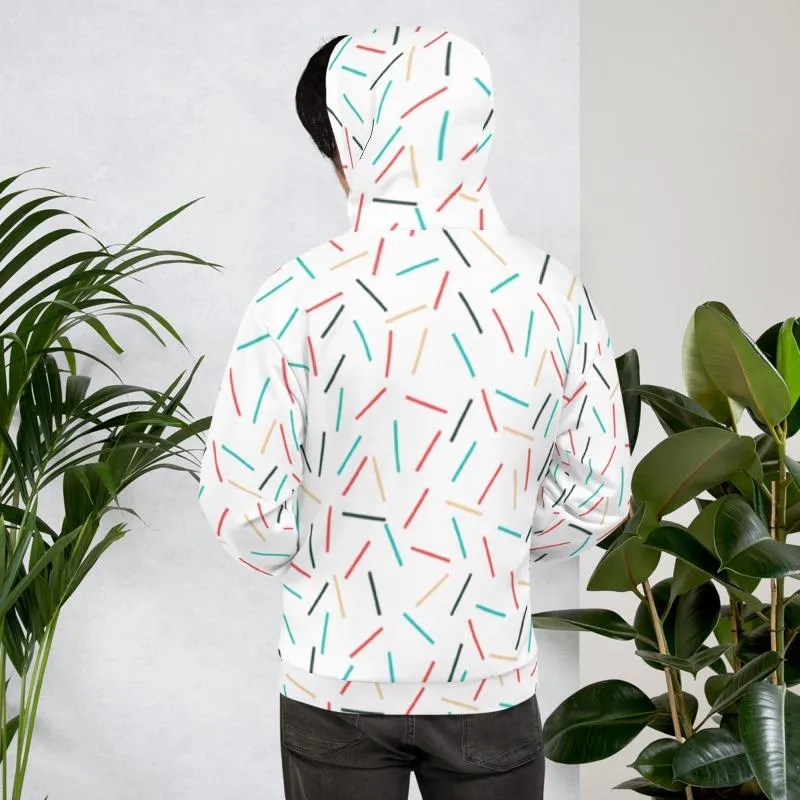 White Sprinkles Women's Hoodies, Birthday Best Unisex Sweatshirt Pullover Tops - Made in EU