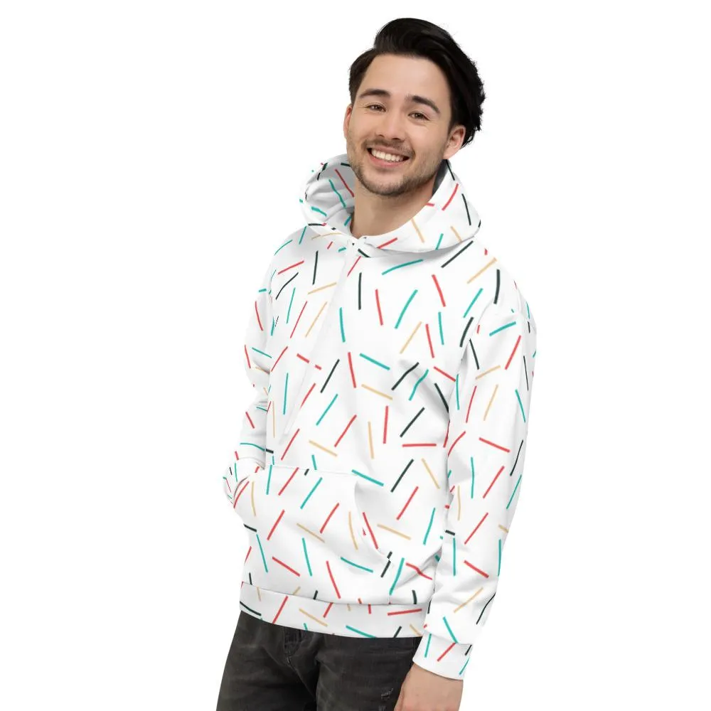 White Sprinkles Women's Hoodies, Birthday Best Unisex Sweatshirt Pullover Tops - Made in EU