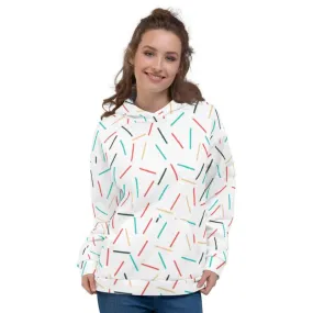 White Sprinkles Women's Hoodies, Birthday Best Unisex Sweatshirt Pullover Tops - Made in EU