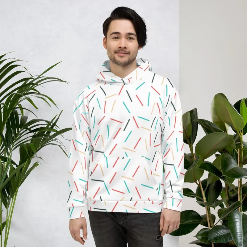 White Sprinkles Women's Hoodies, Birthday Best Unisex Sweatshirt Pullover Tops - Made in EU