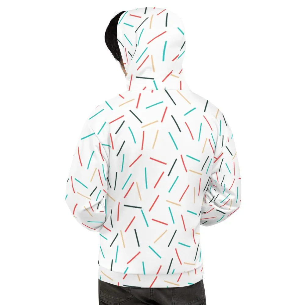 White Sprinkles Women's Hoodies, Birthday Best Unisex Sweatshirt Pullover Tops - Made in EU