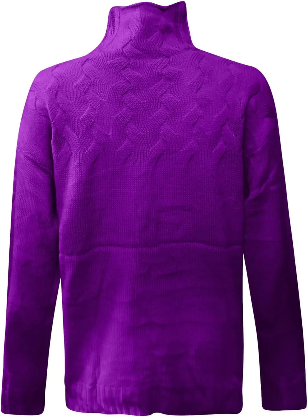 Women's 2023 Fashion Cozy Turtleneck Sweaters Knit Pullover Long Sleeve Jumper Casual Oversized Tunic Chunky Jumper Top