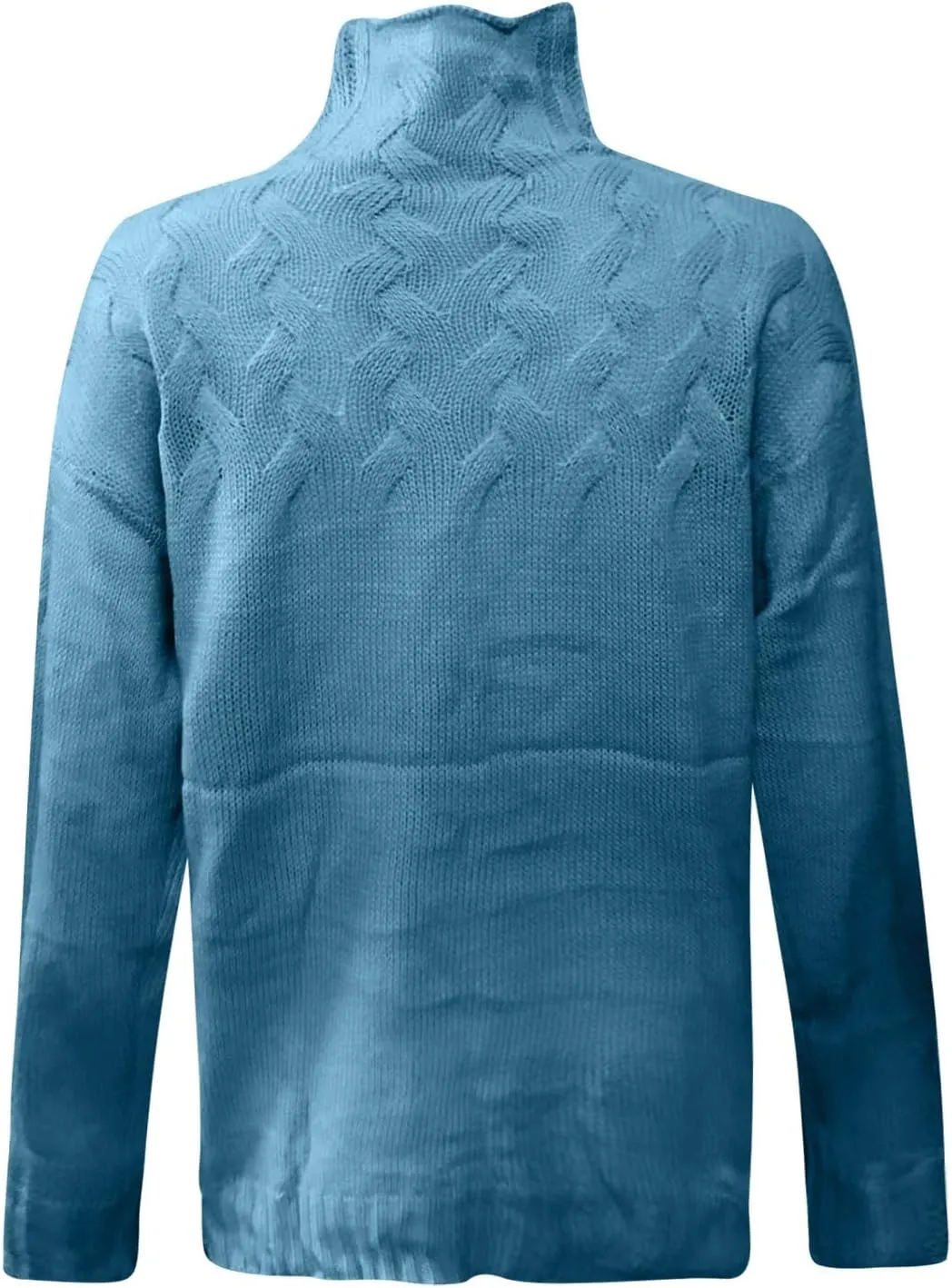 Women's 2023 Fashion Cozy Turtleneck Sweaters Knit Pullover Long Sleeve Jumper Casual Oversized Tunic Chunky Jumper Top