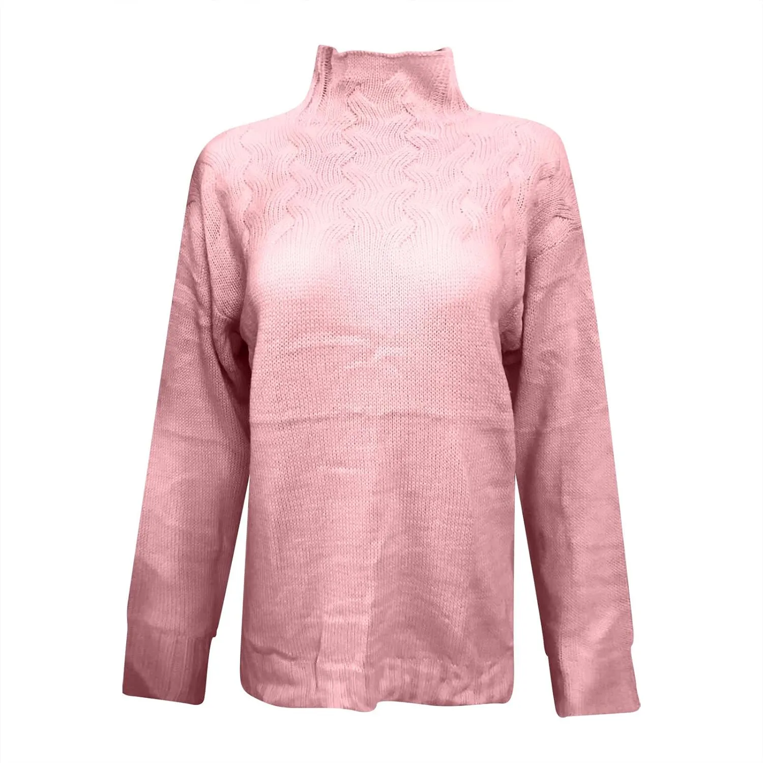 Women's 2023 Fashion Cozy Turtleneck Sweaters Knit Pullover Long Sleeve Jumper Casual Oversized Tunic Chunky Jumper Top