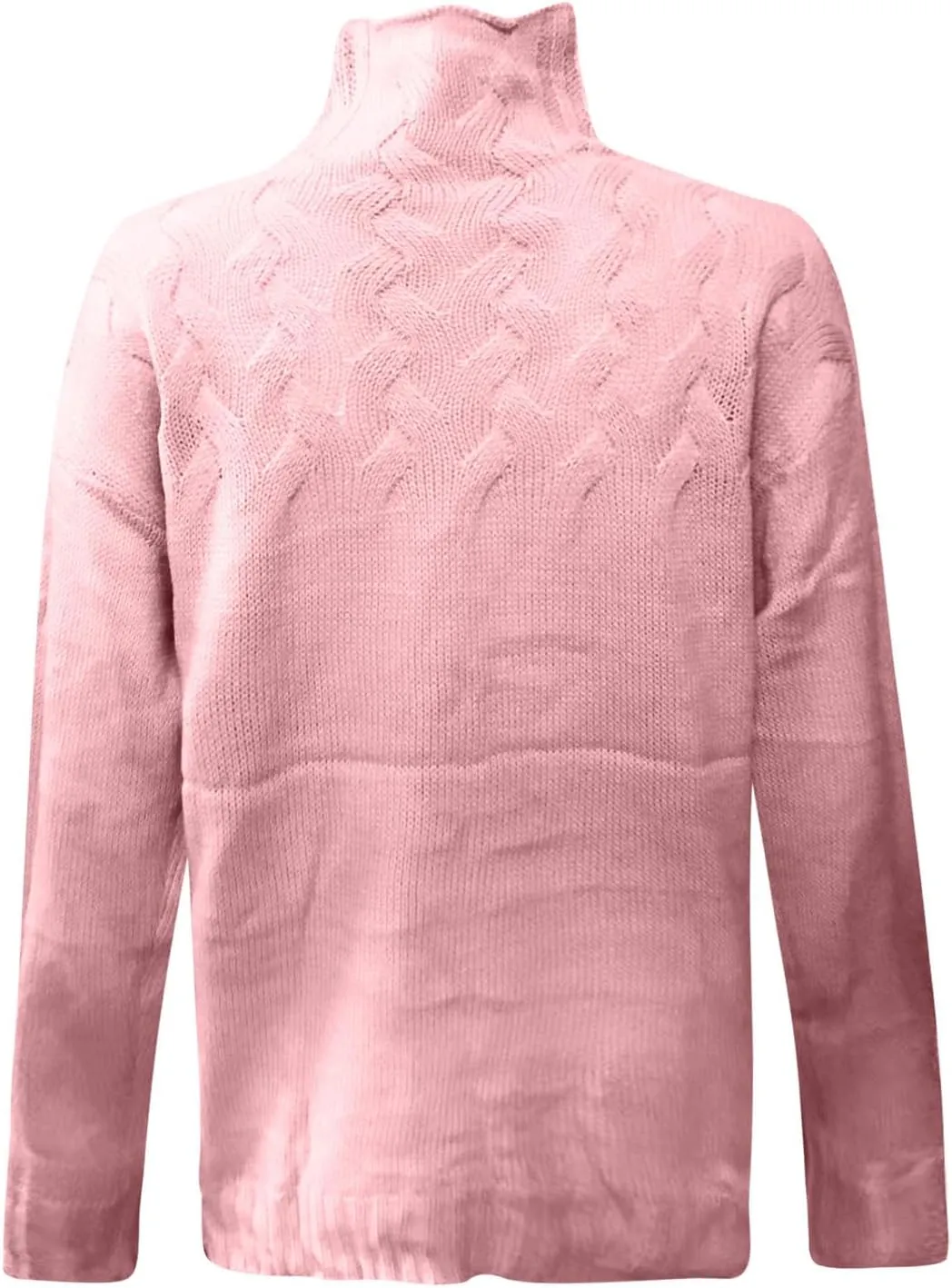 Women's 2023 Fashion Cozy Turtleneck Sweaters Knit Pullover Long Sleeve Jumper Casual Oversized Tunic Chunky Jumper Top