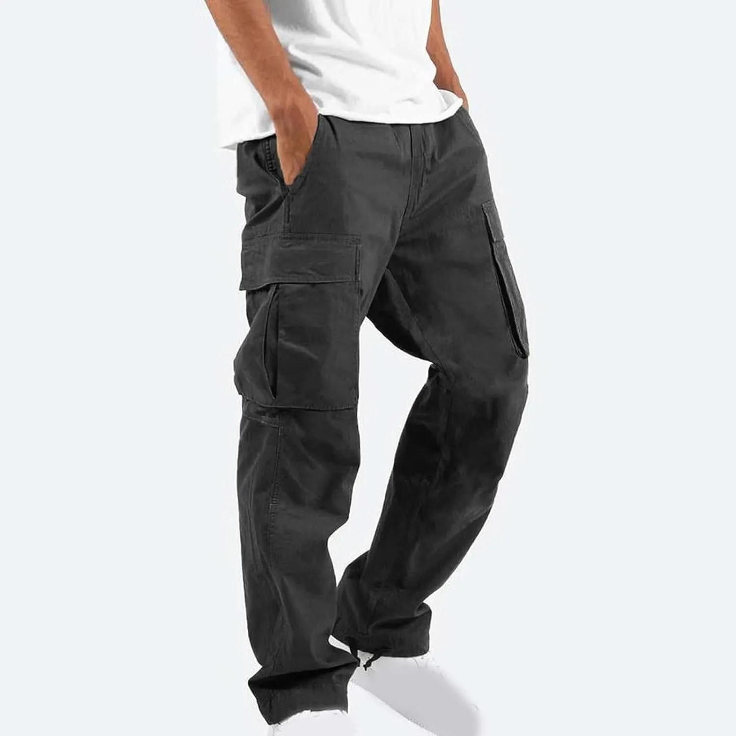 Work Pants for Men Construction Flex Ripstop Tactical Joggers Lightweight Hiking Cargo Trousers with Pockets
