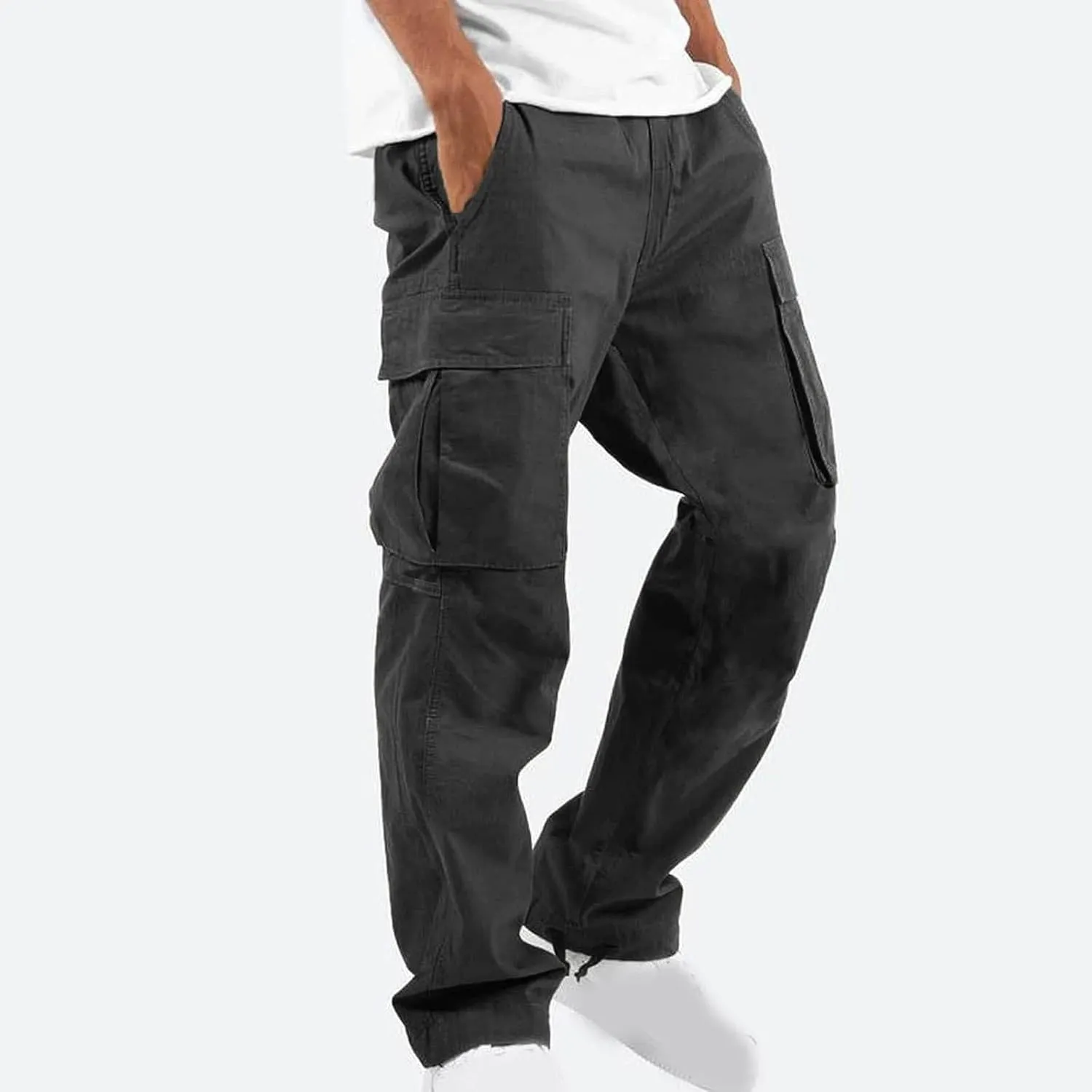 Work Pants for Men Construction Flex Ripstop Tactical Joggers Lightweight Hiking Cargo Trousers with Pockets