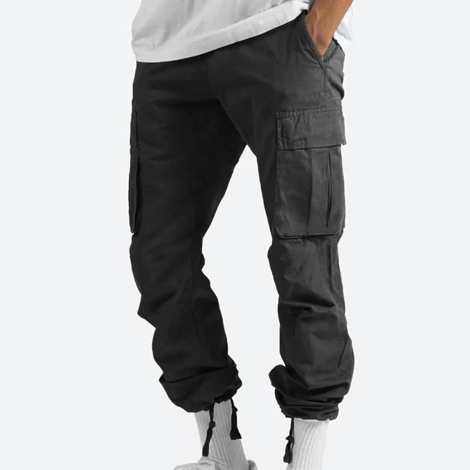 Work Pants for Men Construction Flex Ripstop Tactical Joggers Lightweight Hiking Cargo Trousers with Pockets
