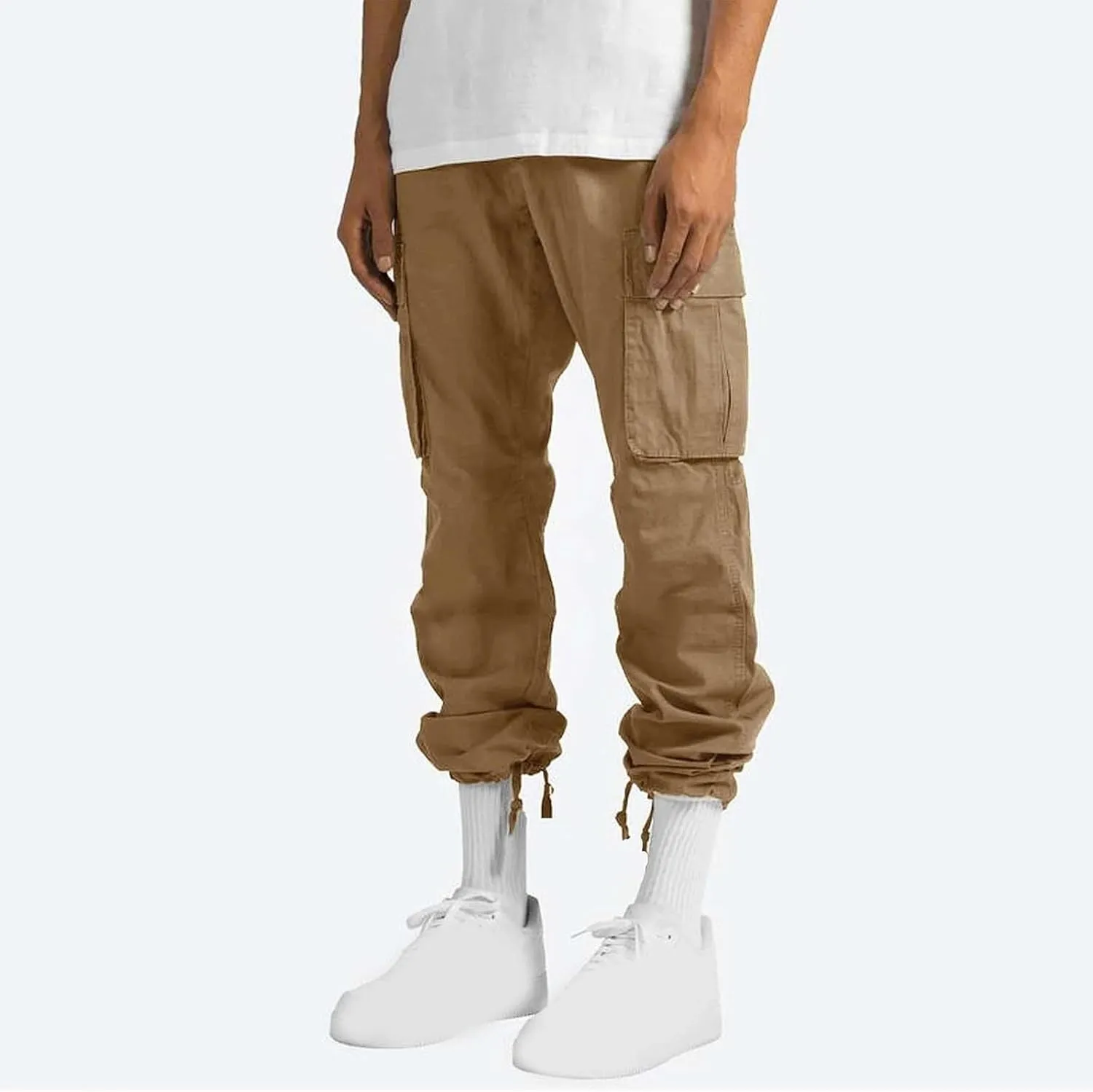 Work Pants for Men Construction Flex Ripstop Tactical Joggers Lightweight Hiking Cargo Trousers with Pockets
